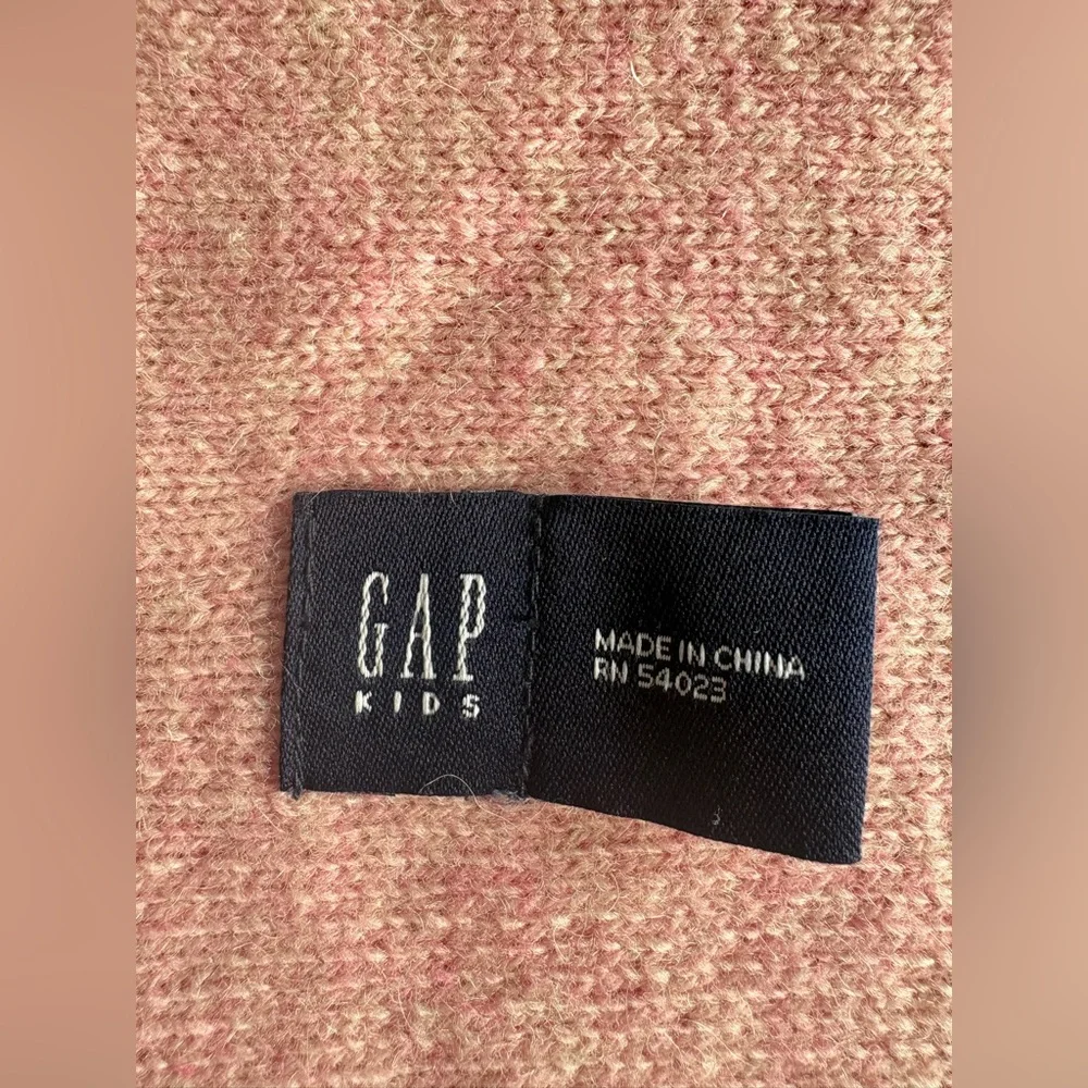 GAP Kids Pink, Colorful, 100% Lambswool Scarf - Nordic, Winter, Ski Resort